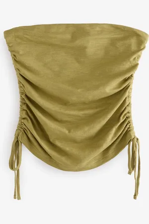 Next 100% Cotton Ruched Tie Detail 100% Cotton Boobtube TopXX-Large