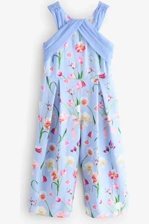 Ted Baker Blue Floral Print Jumpsuit122128 cm