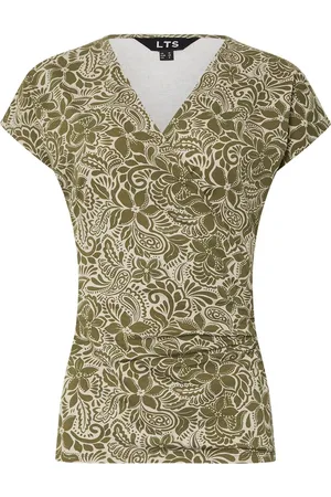 Long Tall Sally Floral Print Grown On Sleeve Wrap T-Shirt40tall