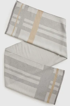 Reiss Cara Logo Embroidered Checked ScarfJeden
