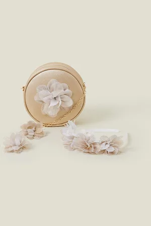Accessorize Girls Flower Round Bag and Hair SetJeden