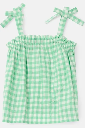 Angel & Rocket Connie Gingham Shirred Top140146 cm