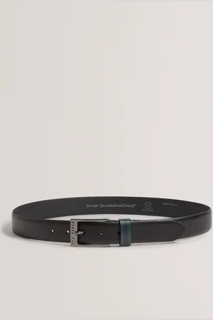 Ted Baker Kendon Stripe Leather Belt28 R
