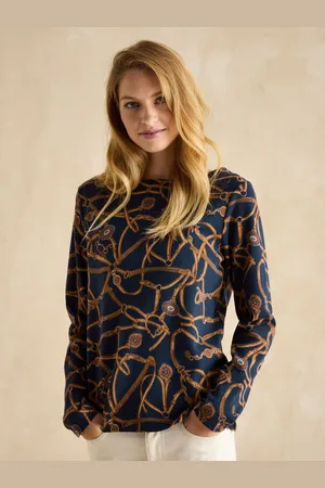 Joules Harbour Boat Neck Printed Top48
