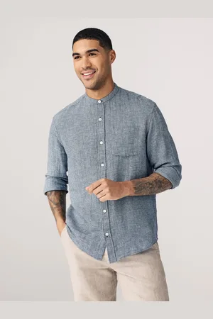 Next Cotton Linen Blend Long Sleeve ShirtXL