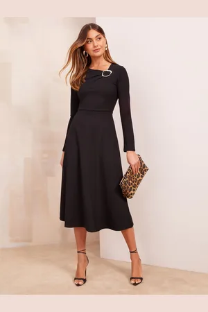 Friends Like These Abstract Buckle Tailored Midi Dress38
