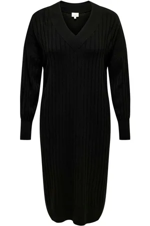 ONLY V-Neck Midi Knitted Jumper DressL 22-24
