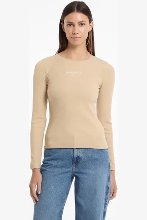 Guess 100% Cotton Long Sleeve Logo T-ShirtM
