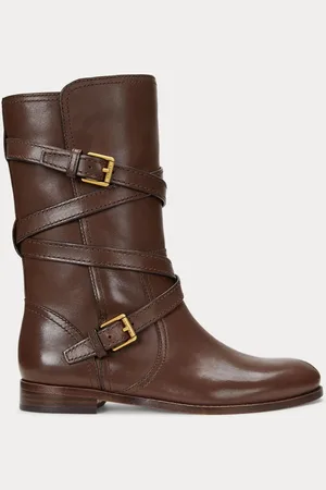 Ralph Lauren Briannah Leather Wrap Riding BootsEU 42 (UK 8)