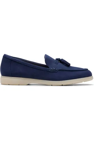 Clarks Navy Suede Narini Edge ShoesEU 42 (UK 8)