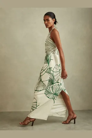 Reiss Lexi Floral Sketch Halter Neck Maxi Dress34