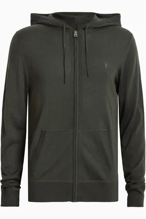 AllSaints Bluza z kapturem AllSaints Mode z wełny merino zapinana na zamekXS
