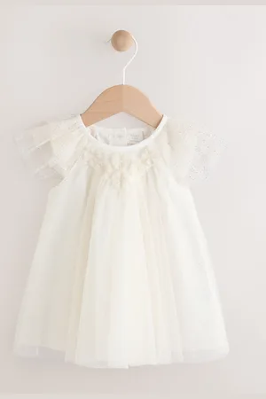 Next Mesh Sparkle Frill Shoulder Baby Dress (0mths-2yrs)5662 cm