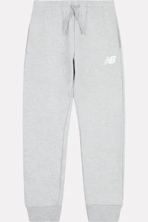 New Balance Boys 100% Cotton French Terry Stacked Logo Joggers7