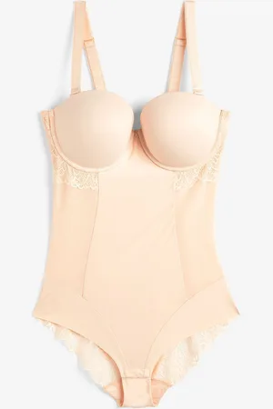 Next Koronkowe, lekko usztywniane body DD+ mocno modelujące brzuch90DD