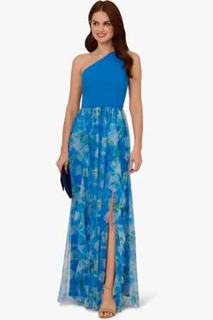 Adrianna Papell Blue Sweetpea Combo Gown42