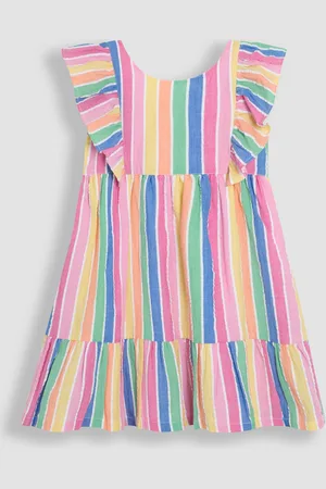 JoJo Maman Bébé Frill Back Summer 100% Cotton Dress110116 cm