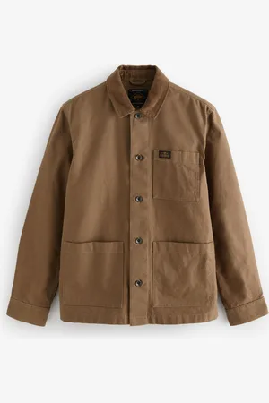 Next Canvas Chore 100% Cotton Jacket With Corduroy CollarS