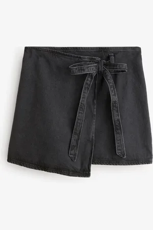 Next Dżinsowa spódnica mini o kopertowym kroju, 100% bawełny44tall