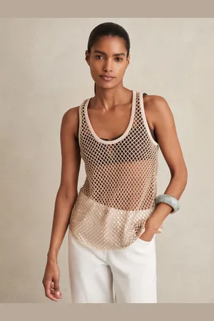 Reiss Lila Mesh Knit Beaded Vest44