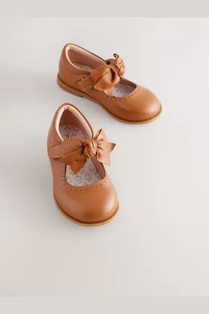 Next Bow Leather Touch Fastening ShoesEU 20.5 (UK 4)