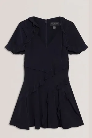 Ted Baker Jojii-Frill Detail Mini Dress with Angel Sleeve36