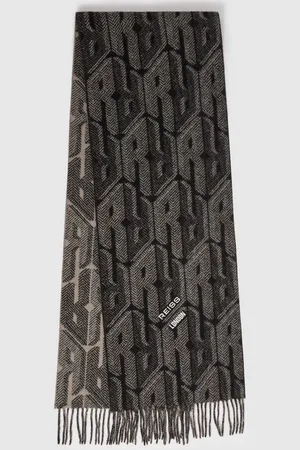 Reiss Vincent Wool and Cashmere Jacquard ScarfJeden