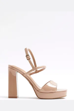 River Island Sling Back Platform Sandalseu39
