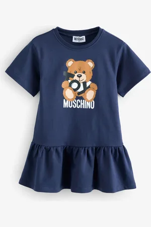 Moschino Logo Jersey Short Sleeve Dress With Peplum Hem14 lat (164 cm)