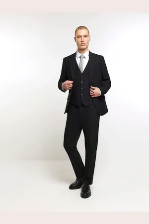 River Island Plain Slim Fit Suit Waistcoat42 R