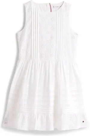 Tommy Hilfiger Embroidered Cotton Sleeveless Flare 100% Cotton Dress140146 cm