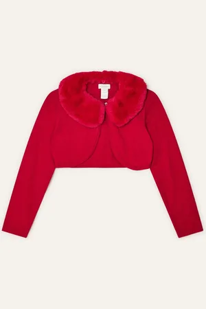 Monsoon Supersoft Faux Fur Collar 100% Cotton Cardigan12