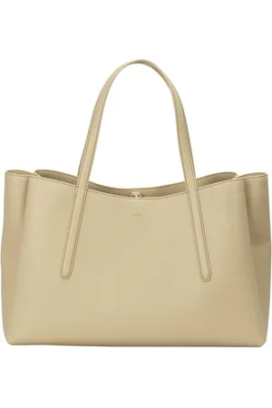 HUGO BOSS Double B Monogram Grained Faux-Leather Tote BagJeden