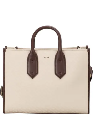 HUGO BOSS Monogram-Twill Faux Fur Tote BagJeden