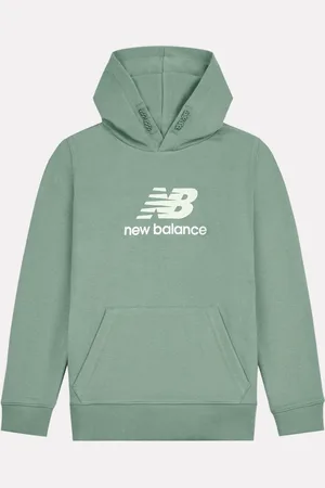 New Balance Kids French Terry Stacked Logo 100% Cotton Hoodie122128 cm