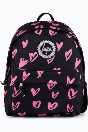 Hype . Unisex Scribble Hearts Black BackpackJeden