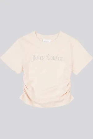 Juicy Couture Girls Diamante Ringer 100% Cotton T-Shirt7