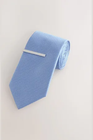 Next Textured Tie with Tie Cliponesize