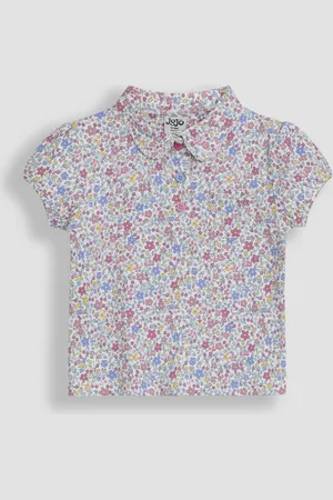 JoJo Maman Bébé 100% Cotton Pretty Polo Shirt98104 cm