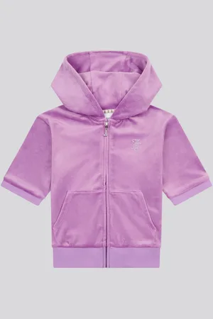Juicy Couture Girls Diamante Zip Thru Short-Sleeve Hoodie140146 cm