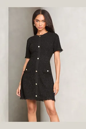 Lipsy London Boucle A Line Knitted Dress36