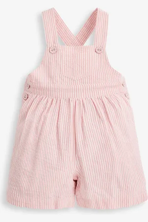 JoJo Maman Bébé Seersucker Stripe Culotte Dungarees3