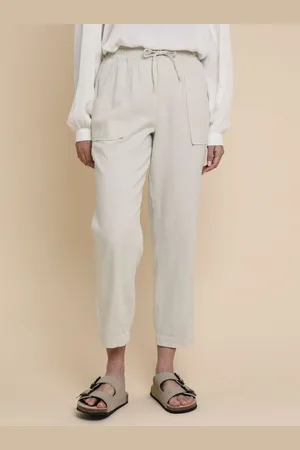 Threadbare Zwężane spodnie Petite z domieszką lnu44