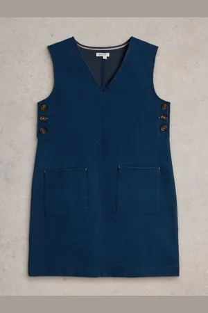 White Stuff Maple Denim Jersey Pinny Dress50