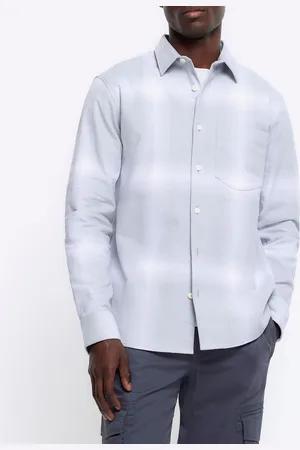 River Island Large Plaid Check 100% Cotton ShirtXXL