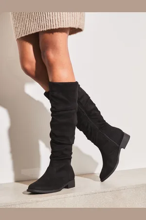 Lipsy London Suedette Ruched Knee High BootEU 36 (UK 3)
