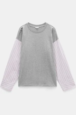 Hush Puppies 100% Cotton Woven Mix Long Sleeve T-ShirtM-L