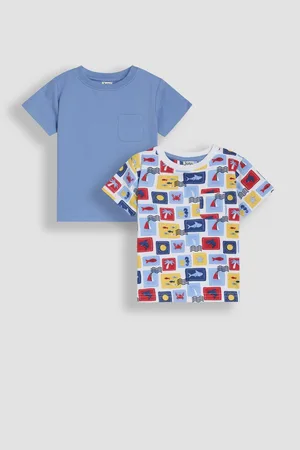 JoJo Maman Bébé Printed and Plain T-Shirts 2 Pack116122 cm