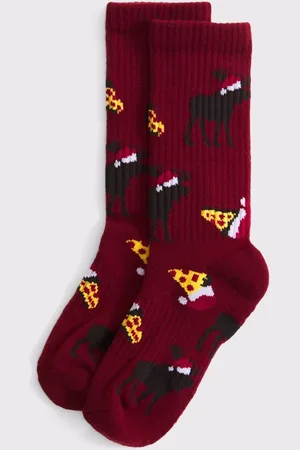 Abercrombie & Fitch Blue Christmas Print SocksL-XL