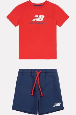 New Balance Kids Colourblock Jersey 100% Cotton T-Shirt & Shorts Set98104 cm
